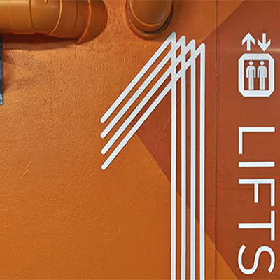 گرافیک محیطی یک مجتمع تجاری در سیدنی - Studio 505